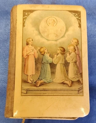 1929 "WITH JESUS" PRAYERS CATHOLICS ILLUSTRATED TINY RESIN COVER BOOK  - Image 1 of 4