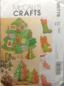 UNCUT McCalls Crafts M5778 Holiday Decorations Sewing Pattern - Picture 1 of 2