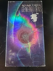 Star Trek Generations "Two Captains One Destiny" VHS 1995 Blockbuster Movie - Picture 1 of 3