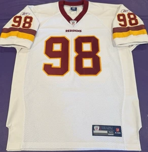Authentic Brian Orakpo Washington Redskins #98 OnField Reebok Jersey 50 VTG Rare - Picture 1 of 11