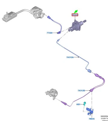 FORD TRANSIT CONNECT MK2 Kupplungsgeberzylinder RHD 2253424 NEU ORIGINAL - Bild 1 von 2