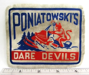 Vintage Poniatowski's Dare Devils Snowmobile Club Patch Marathon Co Wisconsin - Picture 1 of 3
