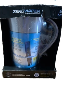 NEW-Zero Water 8 Cup Round Ready Pour Filter Pitcher   (ZR-0810G) - Picture 1 of 5