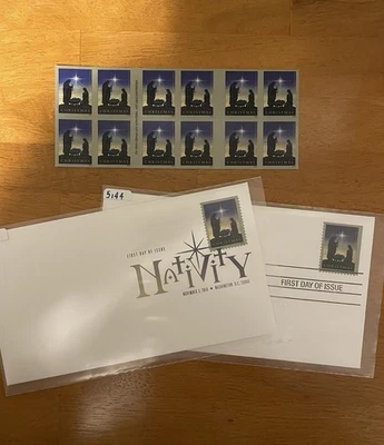 Nativity Forever Pane Of 20 Stamps + 1 FDC & 1 DCP.  MNH. Scott #5144. 2015 USPS - Image 1 of 4