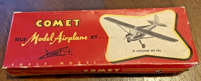 Vintage Comet Model Airplane Kit - Balsa Wood - S5 Luscombe Sky Pal c. 1950 - Image 1 of 4