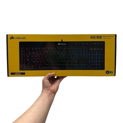 Corsair K55 RGB Gaming Keyboard English Layout NEW - Image 1 of 4