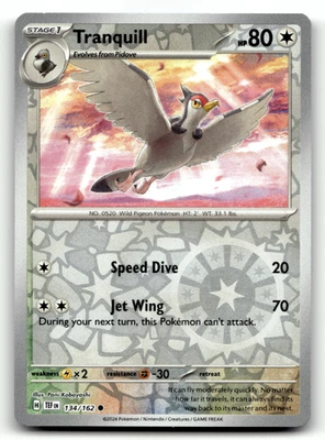 Tranquill 134/162 Reverse Holo Common SV05: Temporal Forces LP - Image 1 of 2