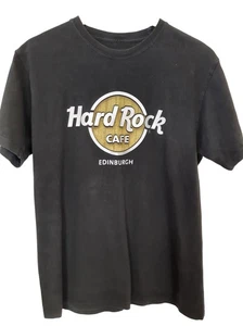 Hard Rock Cafe Edinburgh Black T-Shirt Medium 100 Percent Cotton - Picture 1 of 3