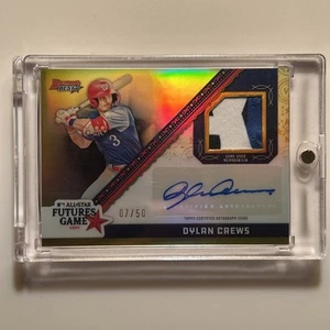 2024 Bowman's Best All-Star Futures Game Gold Dylan Crews Patch AUTO 07/50 - Picture 1 of 15