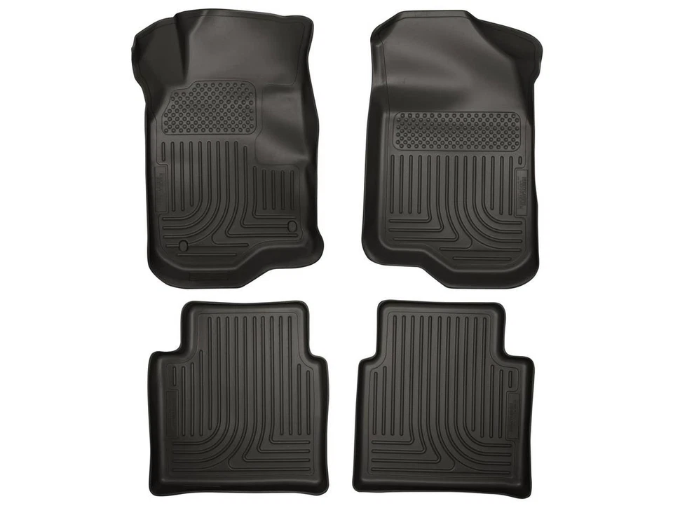 Husky Weatherbeater Mats Fit 08-12 Chevy Malibu, 07-09 Saturn Aura Front/2nd Blk Foto 1 de 4