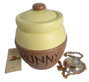 DISNEY Winnie the Pooh Hunny HONEY POT w/ Fossil Pocket Watch MIB #1453/7500 - Picture 1 of 9