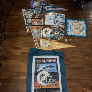 Vintage Miami Dolphins Man Cave Lot - Picture 1 of 22