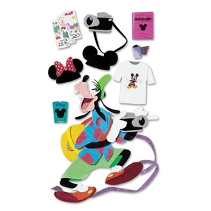 DISNEY DIMENSIONAL STICKERS "TOURIST GOOFY" 2011 BY EK SUCCESS OUT  OF THE VAULT - Picture 1 of 1
