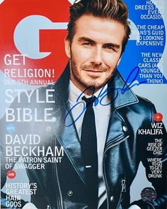 David Beckham 8x10 Photograph signed & Certified with COA SSC. Front Page Magazi - Picture 1 of 3