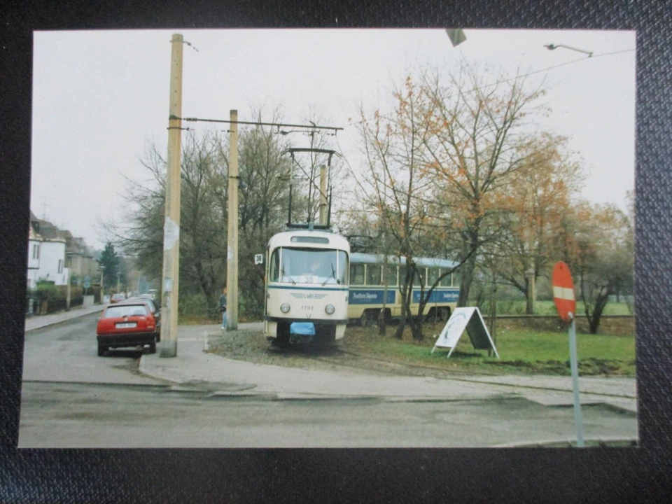 (2172A) Foto Strassenbahn LEIPZIG, Märchenwiese, Tw 1791, 1992 - Bild 1 von 1