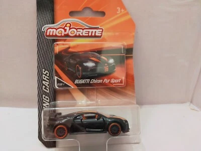 Majorette Bugatti Chiron Pur Sport Black  diecast  1/64 scale Racing cars series - Image 1 of 4