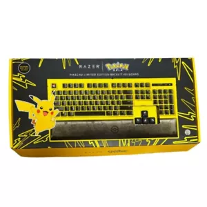 RAZER Pokemon Ornata Pikachu limited Mechanical Wired gaming keyboard Used - Picture 1 of 12