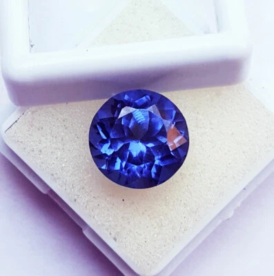 Natural Tanzanite Loose Gemstone 8.55 Ct Certified Round Cut Ring Size P590 - Image 1 of 4