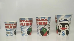Disposable Paper Slush Smoothie Cups, PLA + Paper Spoon Straw 7oz 10oz 12oz 16oz - Picture 1 of 7
