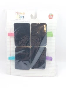 MEMO MINI Black Chalkboard Clips 4PC Set To Organize And Label Your Projects NEW - Picture 1 of 3