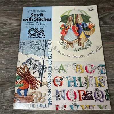 Say it with Stitches Says Erica Wilson Book 651 Columbia-Minerva Book 651 - Image 1 of 4