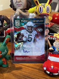 DENZEL MIMS 2020 ELITE ROOKIE TURN OF THE CENTURY RED RC AUTO /99🏆🏈 - Picture 1 of 3