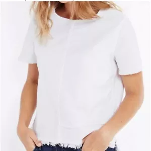 AG Adriano Goldschmied Tawny Raw Denim White Top Medium - Picture 1 of 6
