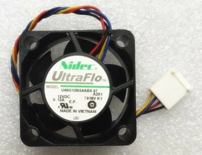NEW NIDEC U40G12BS4AB5-57 12V 0.12A Fan 40*40*20mm 4-Pin PWM Mute Cooling Fan - Image 1 of 4