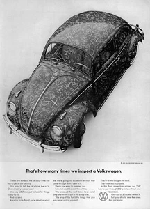 1964 Volkswagen Beetle Bug "How Many Times We Inspect" Original Ad - Picture 1 of 1
