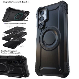 For Samsung Galaxy A16 5G Shockproof Lens Stand Case Hard Heavy Duty Black Cover - Foto 1 di 25