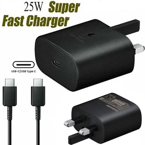 Cargador Rápido Original 25W Enchufe y Cable Para Samsung Galaxy A56, A36, A26, A16, A06 - Imagen 1 de 14
