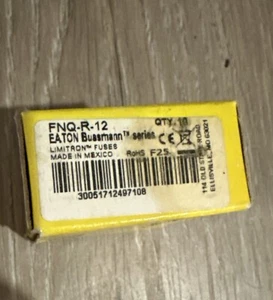 8 Pcs New FNQ-R-12 Current Limiting Time-Delay Class CC Fuse 12A 600Vac - Picture 1 of 2