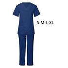 Damen Peelings Set Top und Hose Arbeitskleidung Overalls V-Ausschnitt Krankenschwester Top Krankenschwester