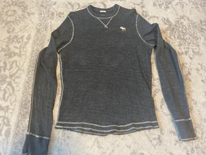 Abercrombie Fitch Sweater Womens XL Gray Muscle 100% Cotton Ladies Long Sleeve - Picture 1 of 8