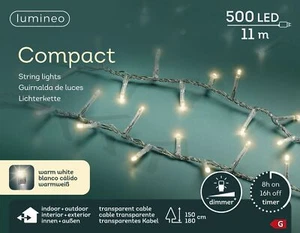 Lumineo Lichterkette Compact 500 LED 11 m warm weiß, transparentes Kabel - Bild 1 von 6
