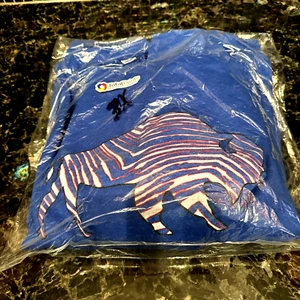 NEW ZUBAZ Mens Sz 3XL Blue BUFFALO BILLS Pullover Hoodie GILDEN Heavy Blend WARM - Picture 1 of 10