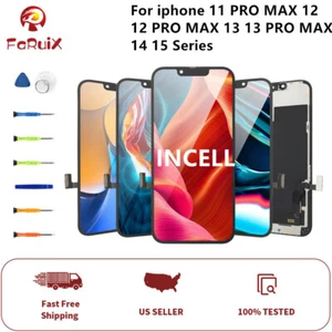 Pour iPhone 11 12 13 14 15 PRO MAX LCD Écran 3D Tactile Remplacement /Outils - Photo 1 sur 29