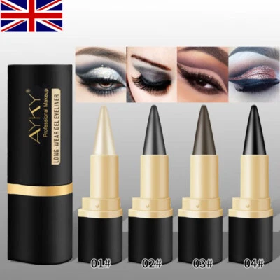 Makeup Gel Eyeliner Natural Black Eyeliner Cream Waterproof Smudge Proof Pen UK - Image 1 of 4