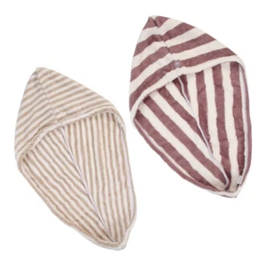 2 Pcs Frauen Haar-Trocknung Caps Haar Turban Handtuch Haar Trockenen Handtuch - Bild 1 von 12