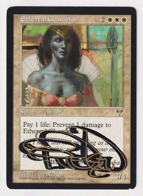 Gold Shadow Signed Ethereal Champion MP Mirage Artist Terese Nielsen MTG Magic! - Image 1 of 2