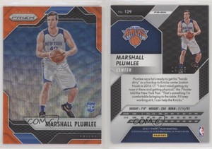 2016-17 Panini Prizm Orange Wave Prizm /25 Marshall Plumlee #129 Rookie RC