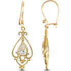 9ct Gold Mersham Jewels CZ Tears of Joy Chandelier Drop Earrings
