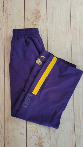 Nike LSU Tigers Womens Purple Athletic Warm Up Jogger Track Pants Medium Cover