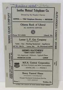 Vintage 1964 Iantha Lamar Missouri Telephone Directory - Foto 1 di 5