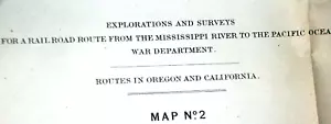 1855 Jeff Davis Map from Mississippi River to Pacific  Ocean, R/R Route, Map #2 - Picture 1 of 7