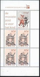 Mint stamps in miniature sheet Take care of the children 1982 Netherlands avdpz