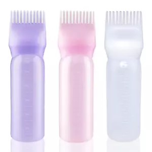 Root Comb Applicator Bottle 6 Ounce Hair Dye Applicator Brush 3 Pack for Hair Ro - Picture 1 of 12