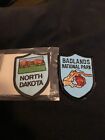 Vintage North Dakota & Badlands National Park SD Aufbügeln Patches