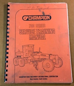 Champion 700 Series Service Training Manual - Bild 1 von 4