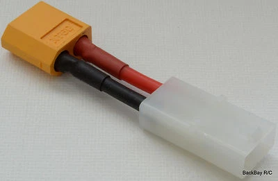 (1) XT60 Male To Female Tamiya Adapter with 2.5CM (~1in) 14awg Wire - Image 1 of 4